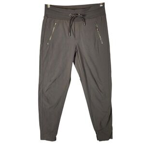 Athleta Trekkie North Joggers 4 Olive Green Ripstop Nylon Travel Hiking